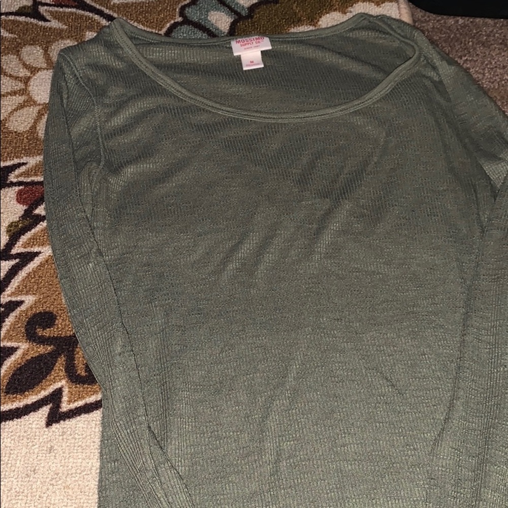 Green long sleeve blouse